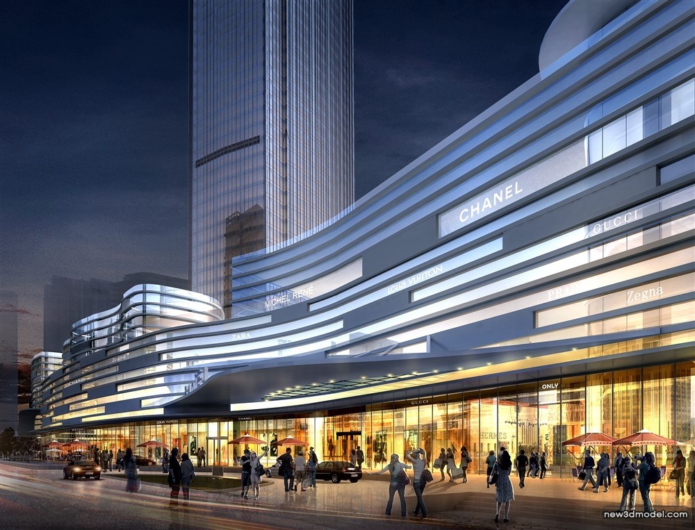 3D Models of Commercial Building – Exterior 3D Scenes – 330 – VRAY - thumbnail 3