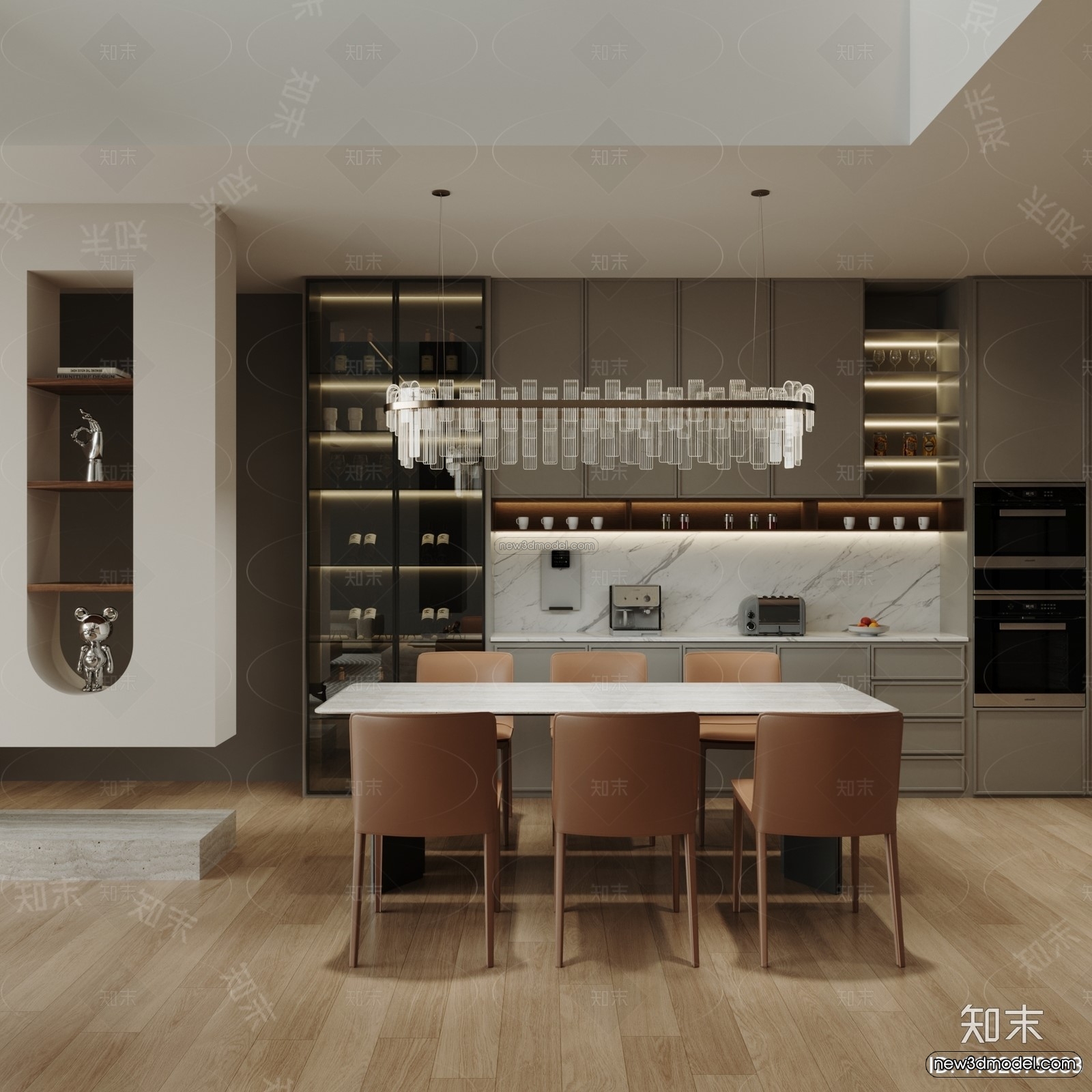 Modern Style Interior 3D Blocks and 3D Models – Living Room 3D Scene – 364 – CORONA - thumbnail 2