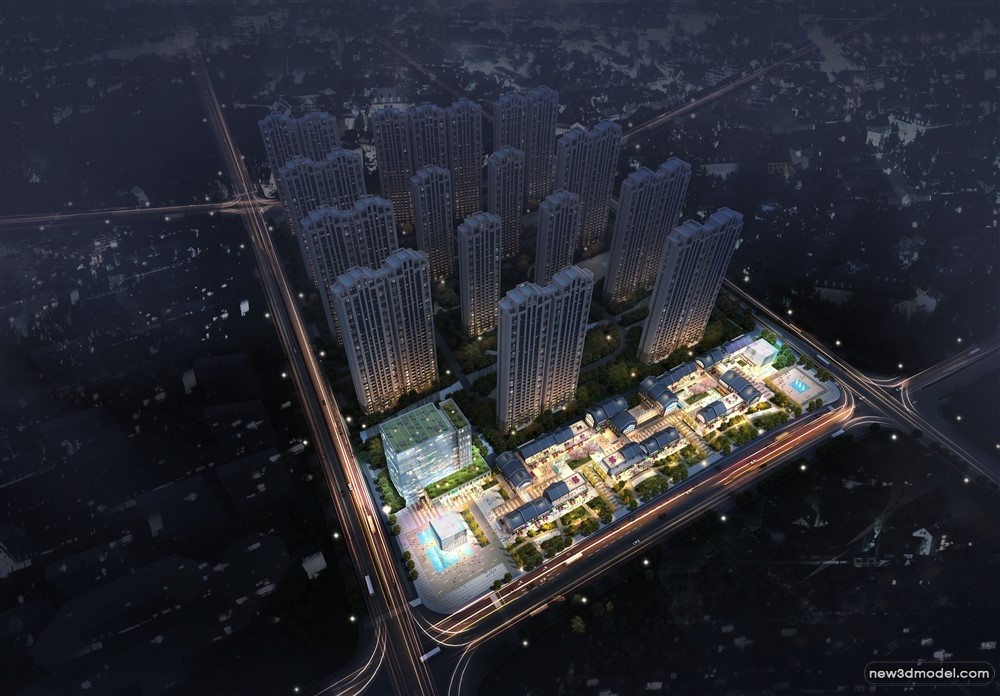 3D Models of Commercial Building – Exterior 3D Scenes – 1035 – VRAY - thumbnail 2
