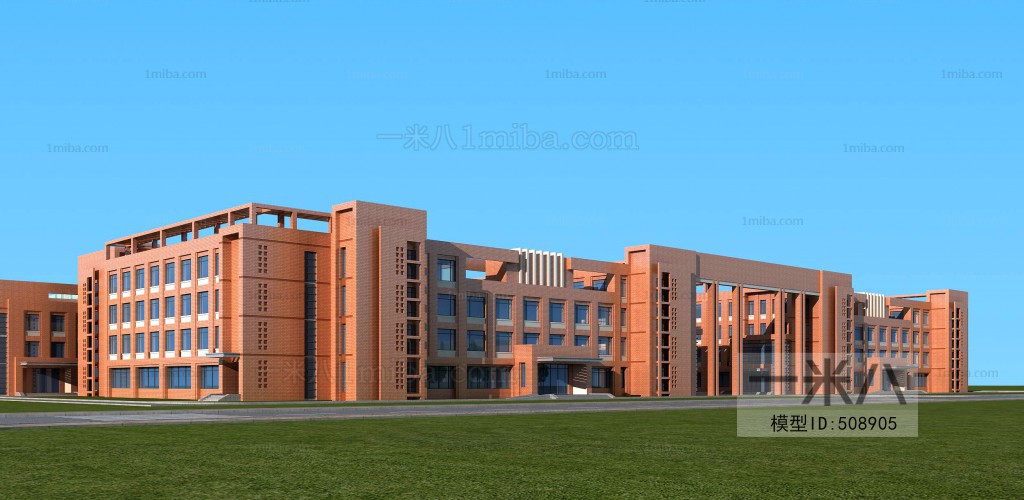 Exterior 3D Models of Shool – 3D Scenes – 018 – VRAY - thumbnail 2