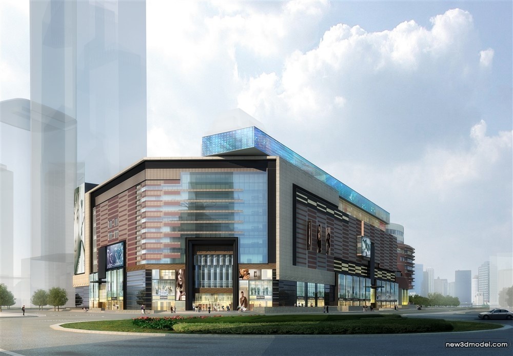 3D Models of Commercial Building – Exterior 3D Scenes – 1038 – VRAY - thumbnail 5