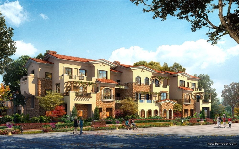 3D Models of Commercial Building – Exterior 3D Scenes – 331 – VRAY - thumbnail 5