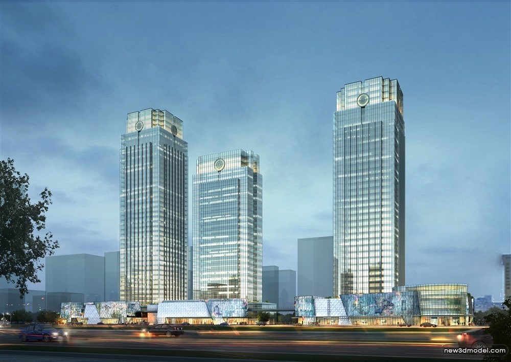 3D Models of Commercial Building – Exterior 3D Scenes – 1039 – VRAY - thumbnail 2