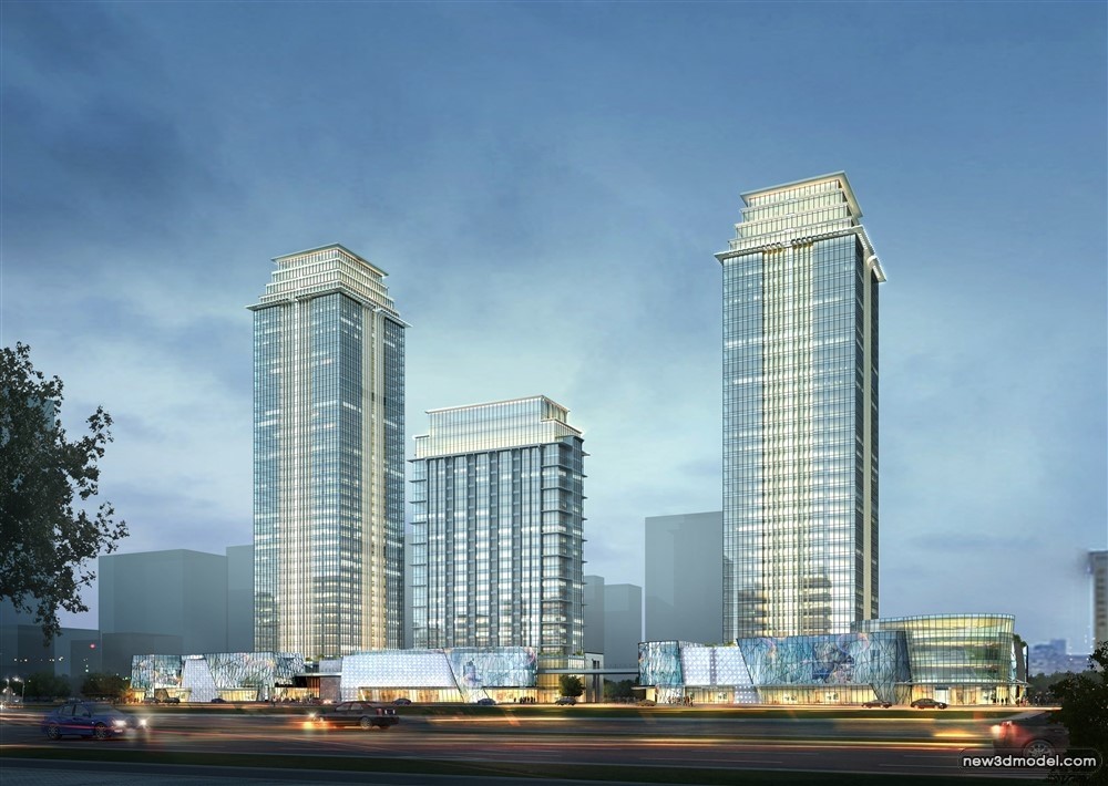 3D Models of Commercial Building – Exterior 3D Scenes – 1039 – VRAY - thumbnail 3