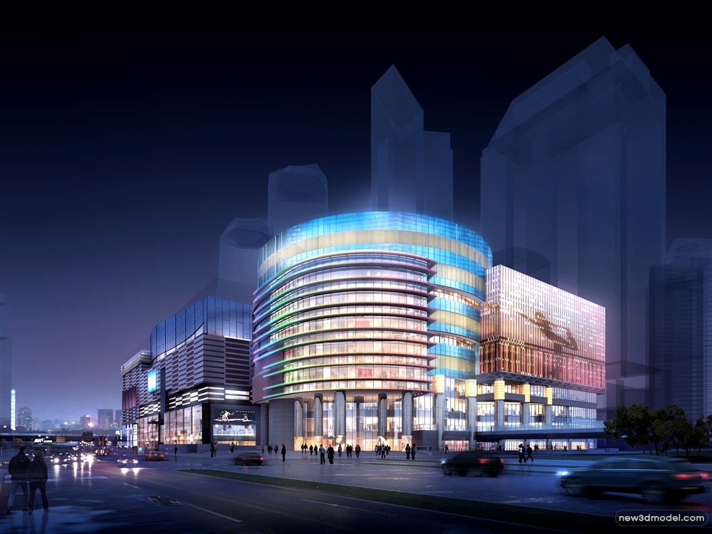 3D Models of Commercial Building – Exterior 3D Scenes – 1038 – VRAY - thumbnail 2
