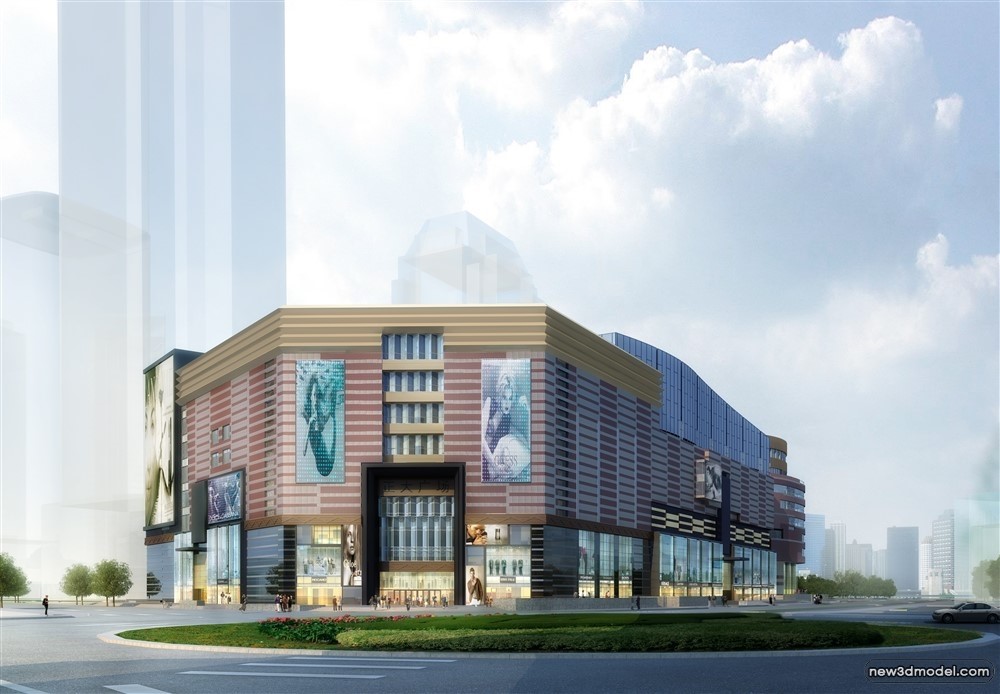 3D Models of Commercial Building – Exterior 3D Scenes – 1038 – VRAY - thumbnail 3
