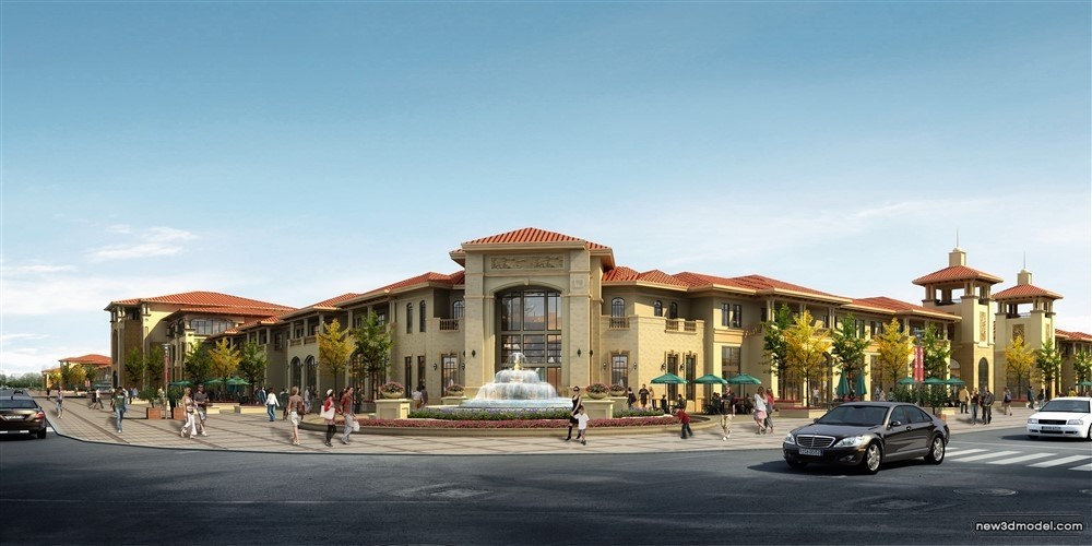 3D Models of Commercial Building – Exterior 3D Scenes – 331 – VRAY - thumbnail 3