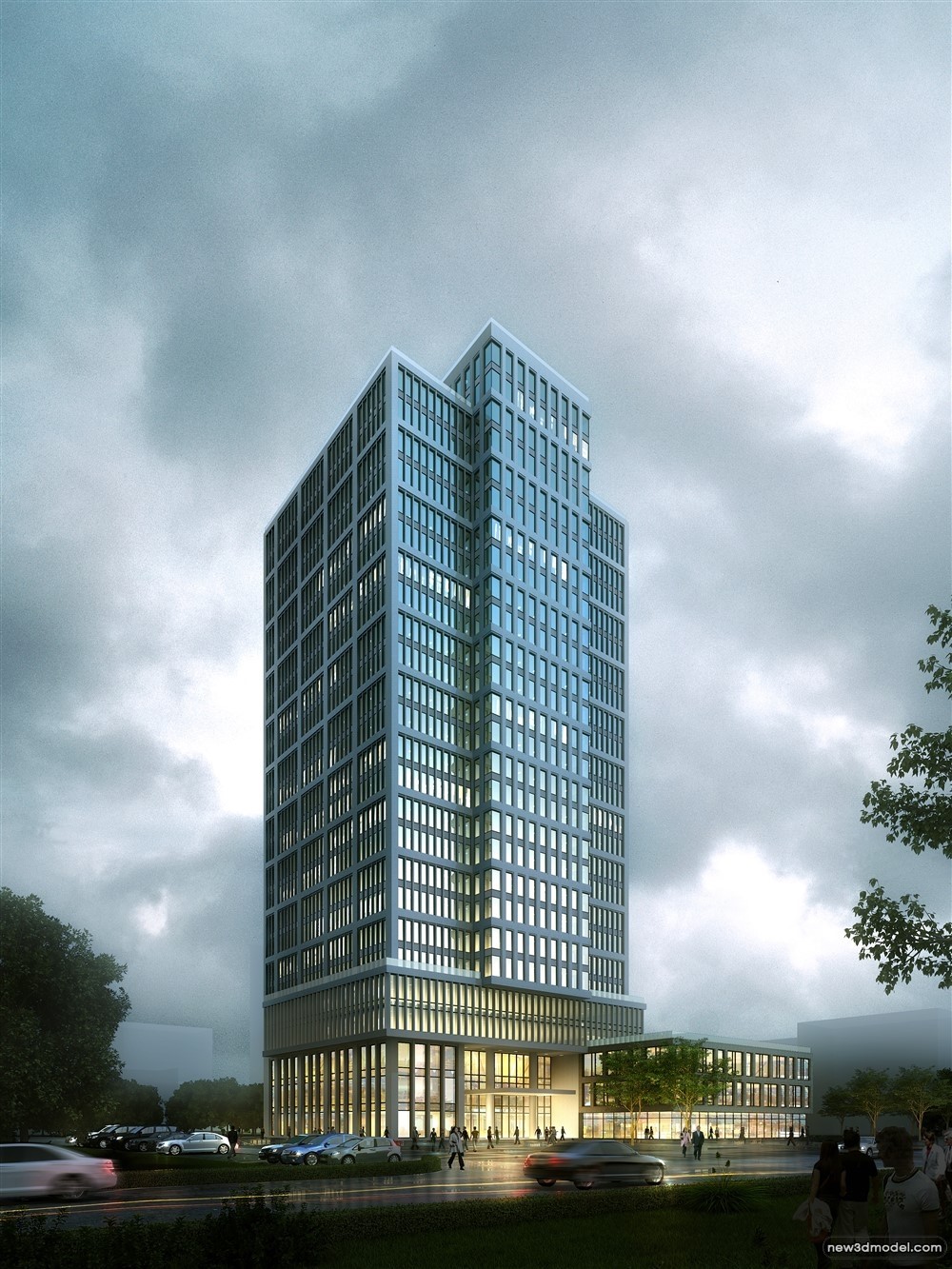 3D Models of Commercial Building – Exterior 3D Scenes – 1045 – VRAY - thumbnail 3