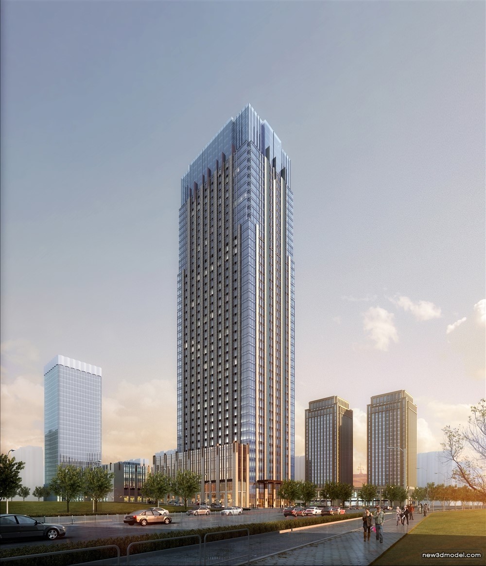 3D Models of Commercial Building – Exterior 3D Scenes – 1051 – VRAY - thumbnail 2