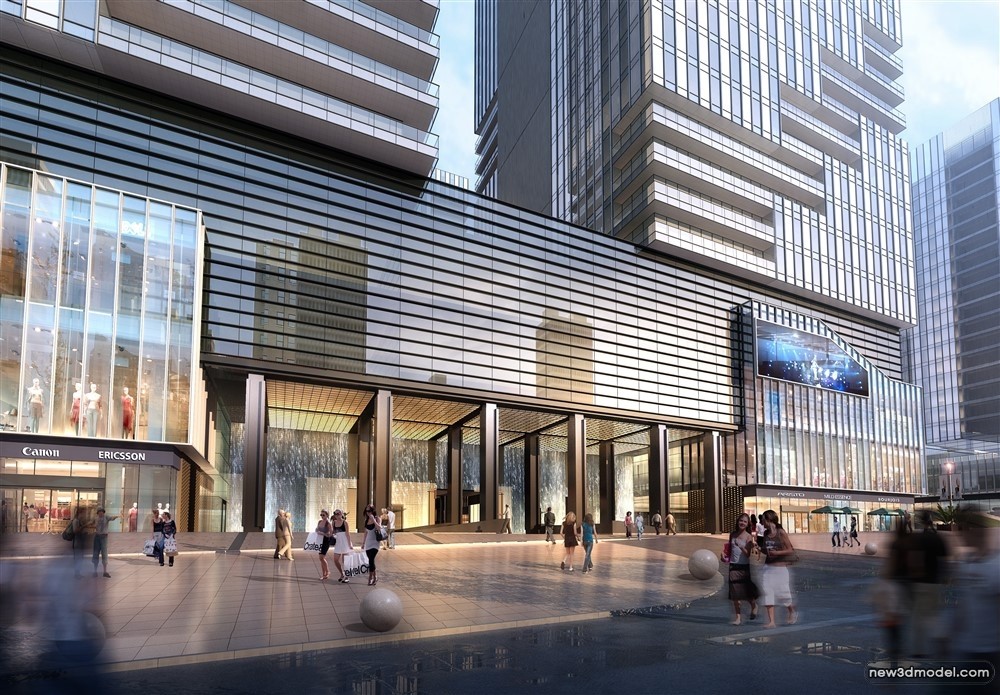 3D Models of Commercial Building – Exterior 3D Scenes – 1048 – VRAY - thumbnail 2