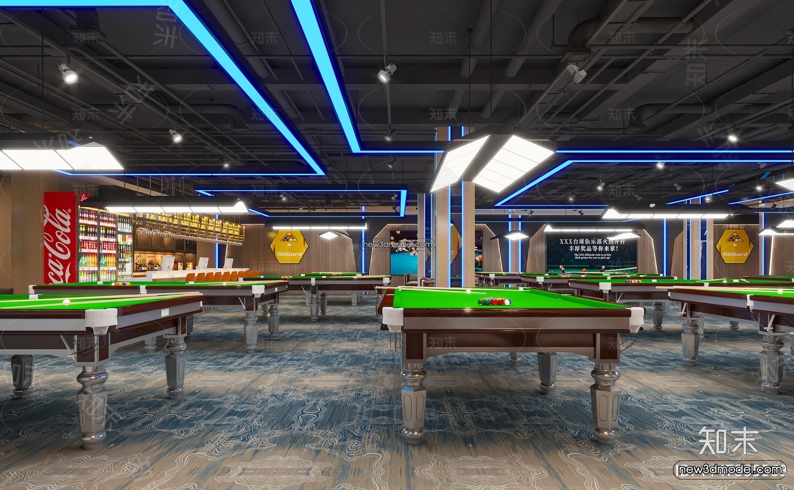 Interior 3D Models of Billiard – 3D Blocks – 027 – VRAY - thumbnail 2