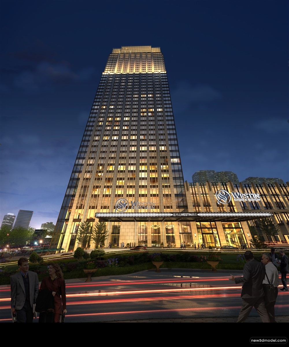 3D Models of Commercial Building – Exterior 3D Scenes – 1051 – VRAY - thumbnail 4