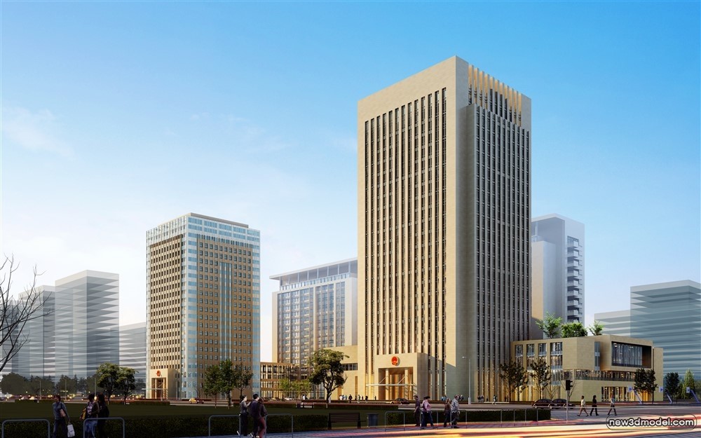 3D Models of Commercial Building – Exterior 3D Scenes – 335 – VRAY - thumbnail 3