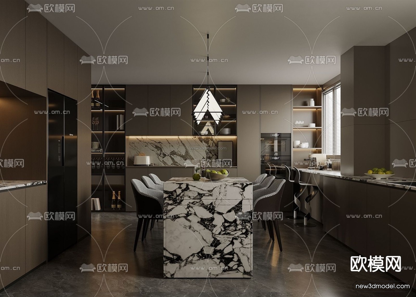 Modern Style Interior 3D Blocks and 3D Models – Living Room 3D Scene – 358 – CORONA - thumbnail 2
