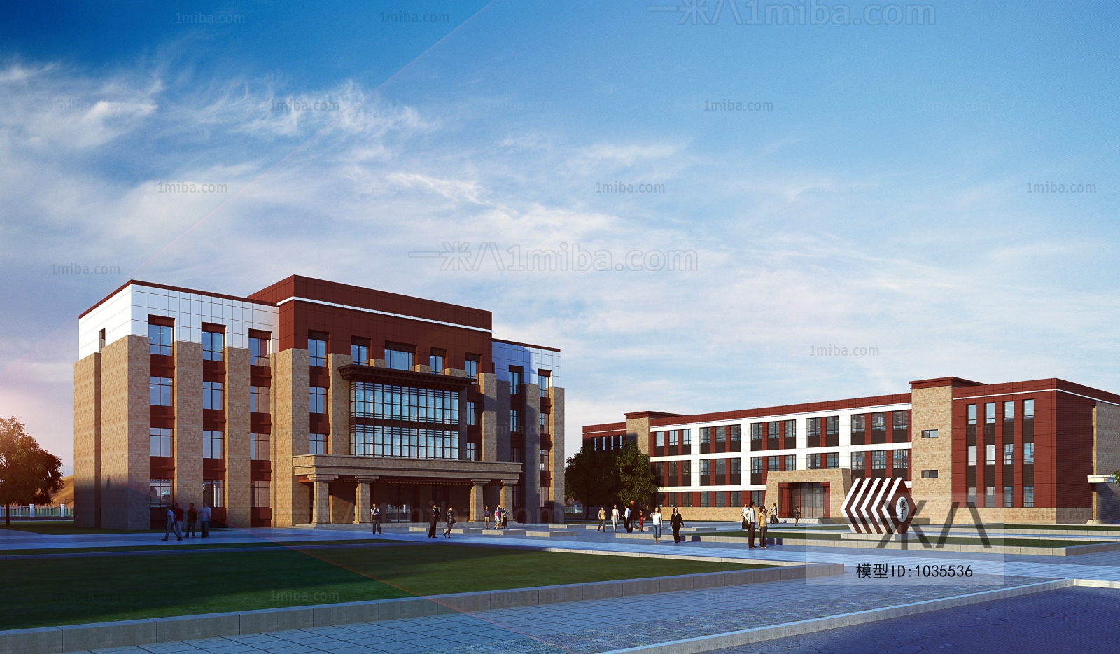 Exterior 3D Models of Shool – 3D Scenes – 024 – VRAY - thumbnail 3