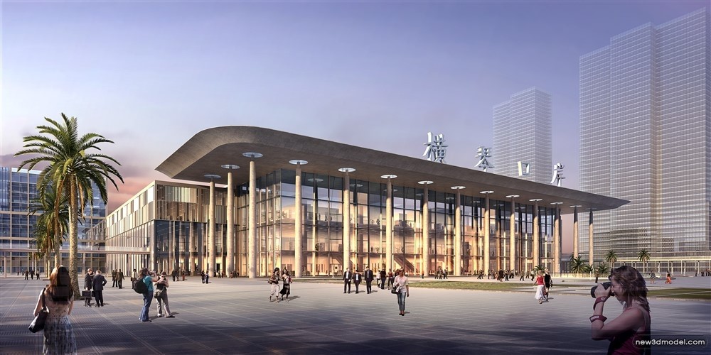 3D Models of Commercial Building – Exterior 3D Scenes – 336 – VRAY - thumbnail 2