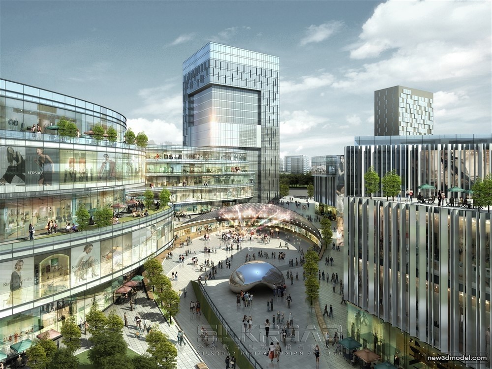 3D Models of Commercial Building – Exterior 3D Scenes – 1056 – VRAY - thumbnail 2