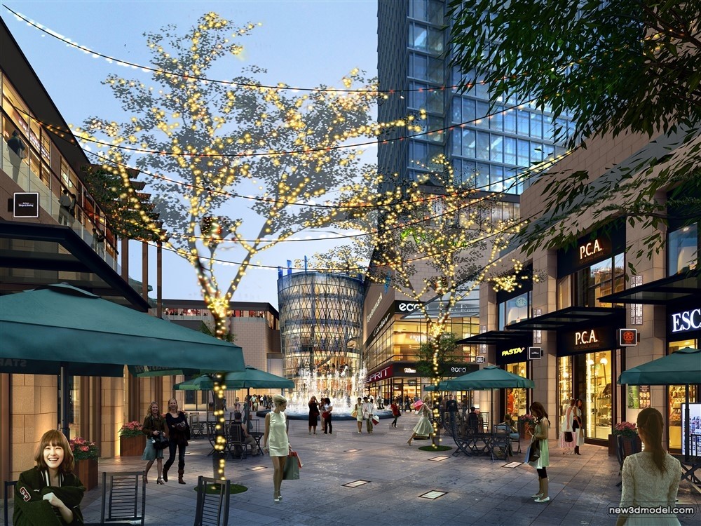 3D Models of Commercial Building – Exterior 3D Scenes – 1049 – VRAY - thumbnail 2