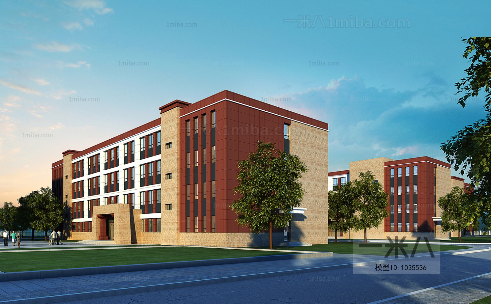 Exterior 3D Models of Shool – 3D Scenes – 024 – VRAY - thumbnail 2