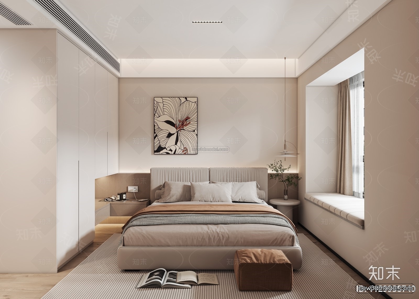 Modern Style Interior 3D Blocks – Living Room 3D Model – 129 – VRAY - thumbnail 3