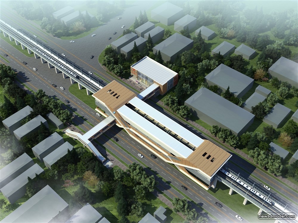 3D Models of Commercial Building – Exterior 3D Scenes – 1057 – VRAY - thumbnail 5