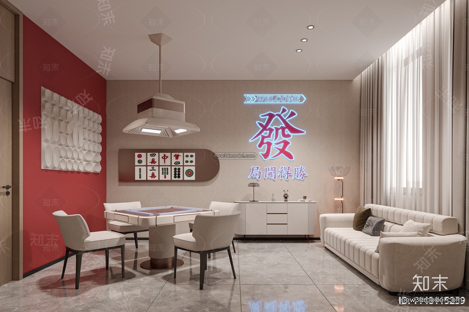 Interior 3D Models of Billiard – 3D Blocks – 042 – CORONA - thumbnail 2