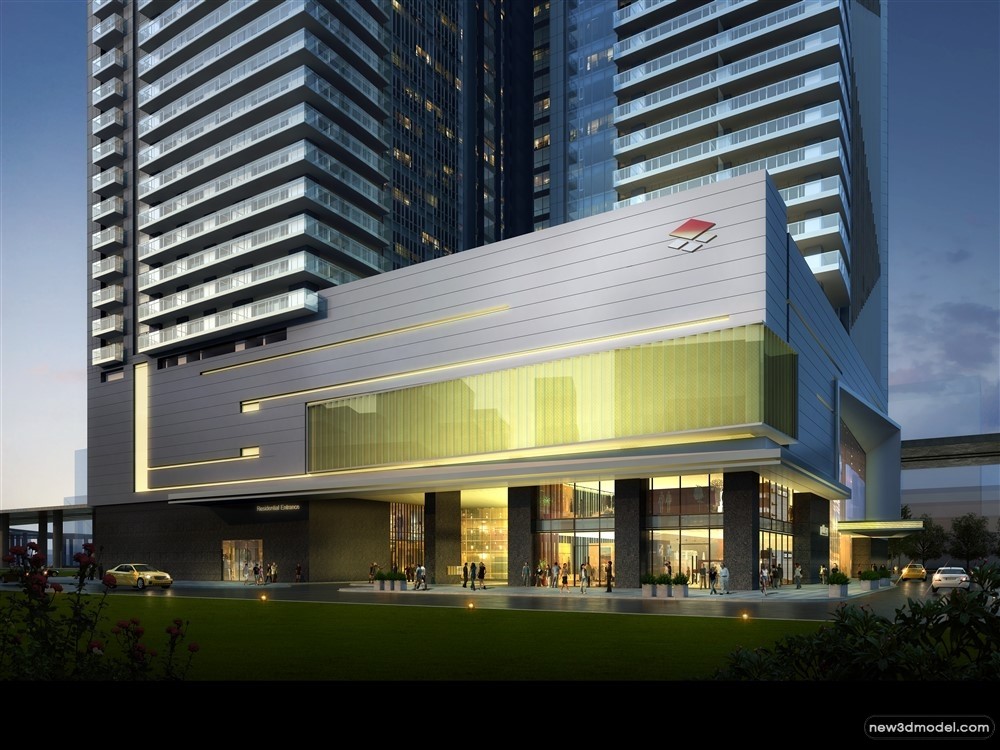 3D Models of Commercial Building – Exterior 3D Scenes – 337 – VRAY - thumbnail 5