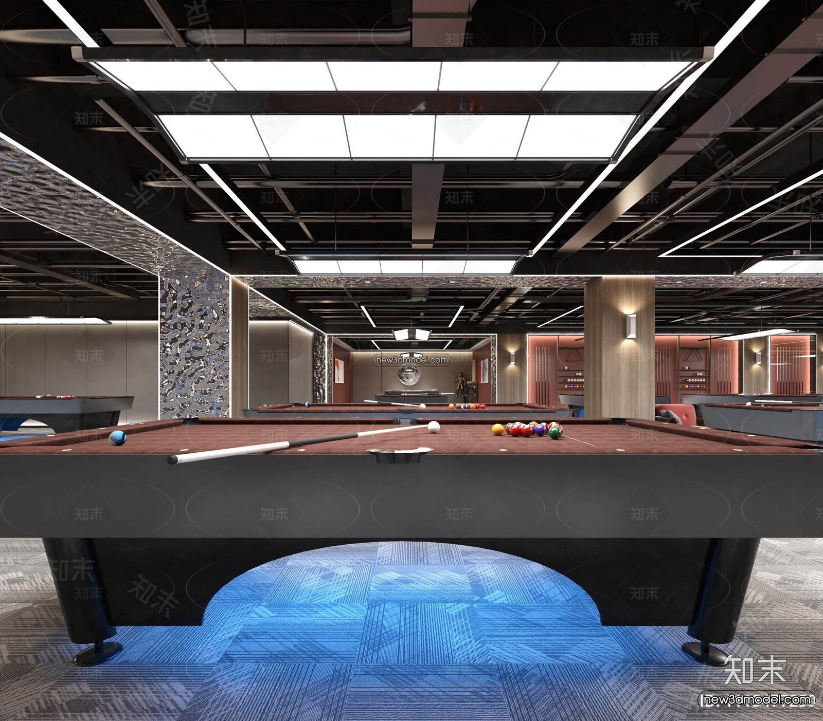 Interior 3D Models of Billiard – 3D Blocks – 045 – VRAY - thumbnail 4