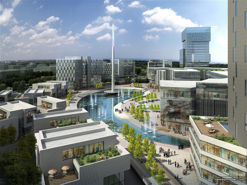 3D Models of Commercial Building – Exterior 3D Scenes – 1056 – VRAY - thumbnail 4