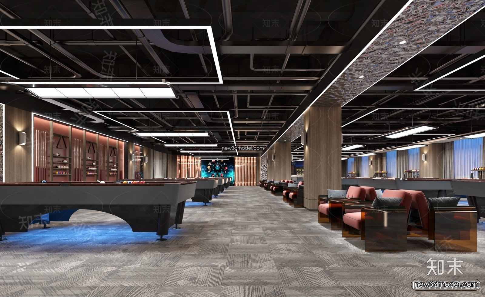 Interior 3D Models of Billiard – 3D Blocks – 045 – VRAY - thumbnail 2