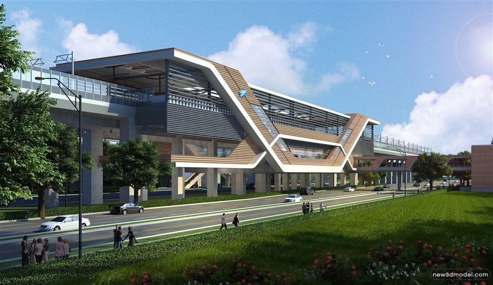 3D Models of Commercial Building – Exterior 3D Scenes – 1057 – VRAY - thumbnail 2