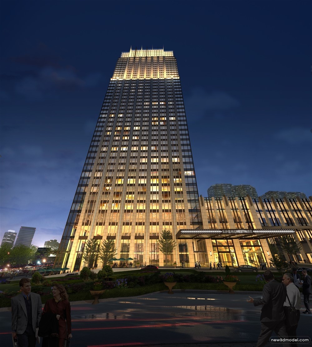 3D Models of Commercial Building – Exterior 3D Scenes – 1052 – VRAY - thumbnail 2