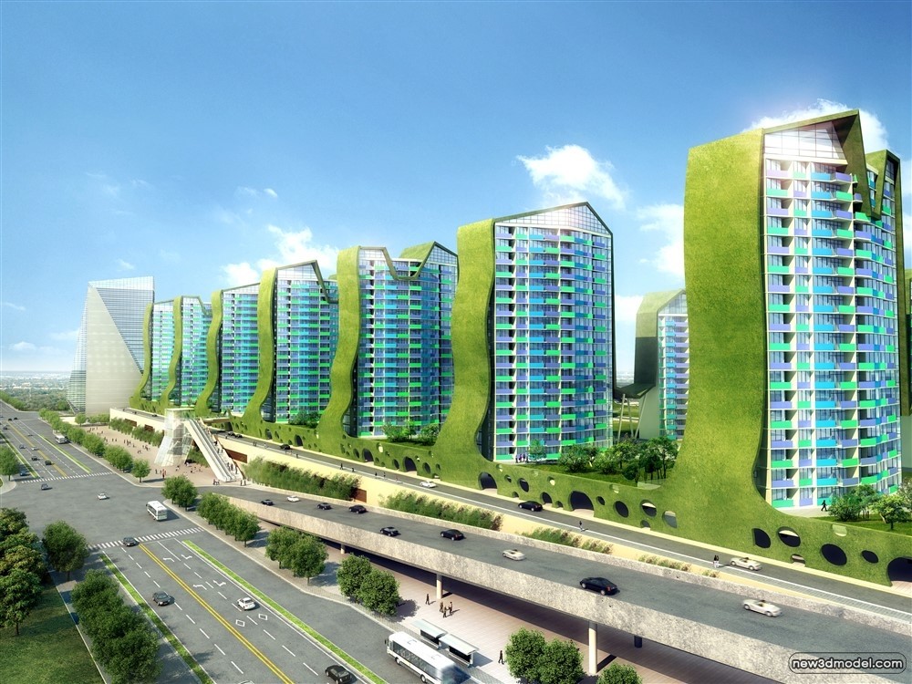 3D Models of Commercial Building – Exterior 3D Scenes – 340 – VRAY - thumbnail 4