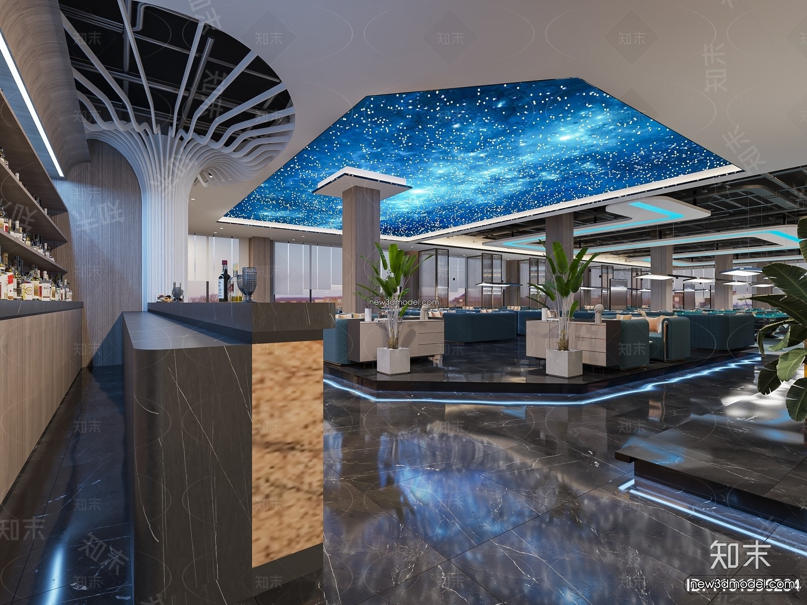 Interior 3D Models of Billiard – 3D Blocks – 060 – VRAY - thumbnail 2