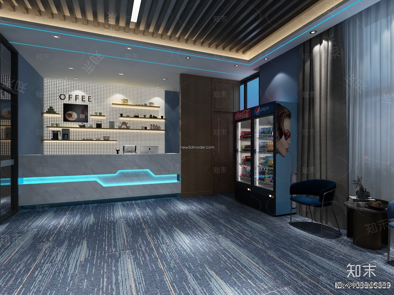 Interior 3D Models of Billiard – 3D Blocks – 063 – VRAY - thumbnail 2