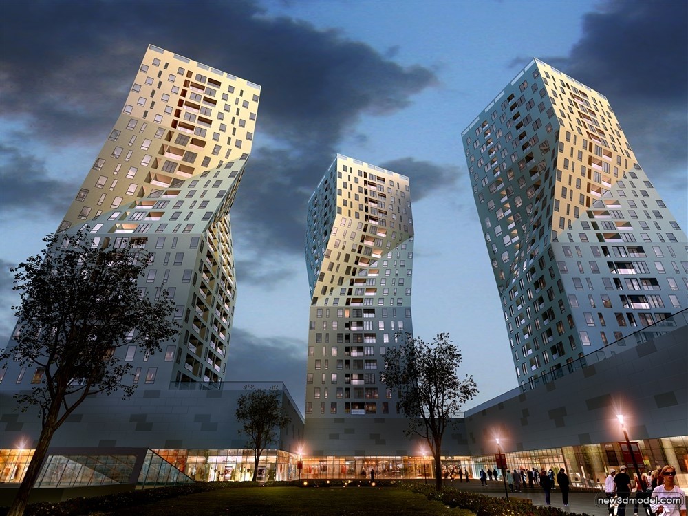 3D Models of Commercial Building – Exterior 3D Scenes – 340 – VRAY - thumbnail 5