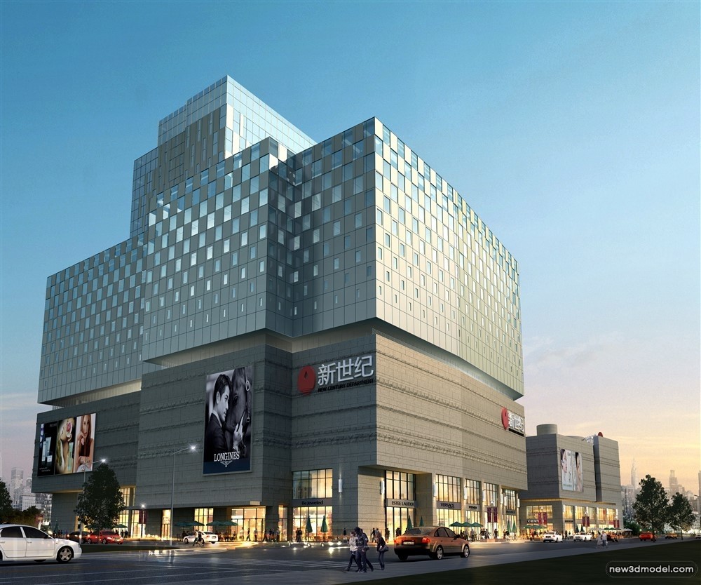 3D Models of Commercial Building – Exterior 3D Scenes – 342 – VRAY - thumbnail 2