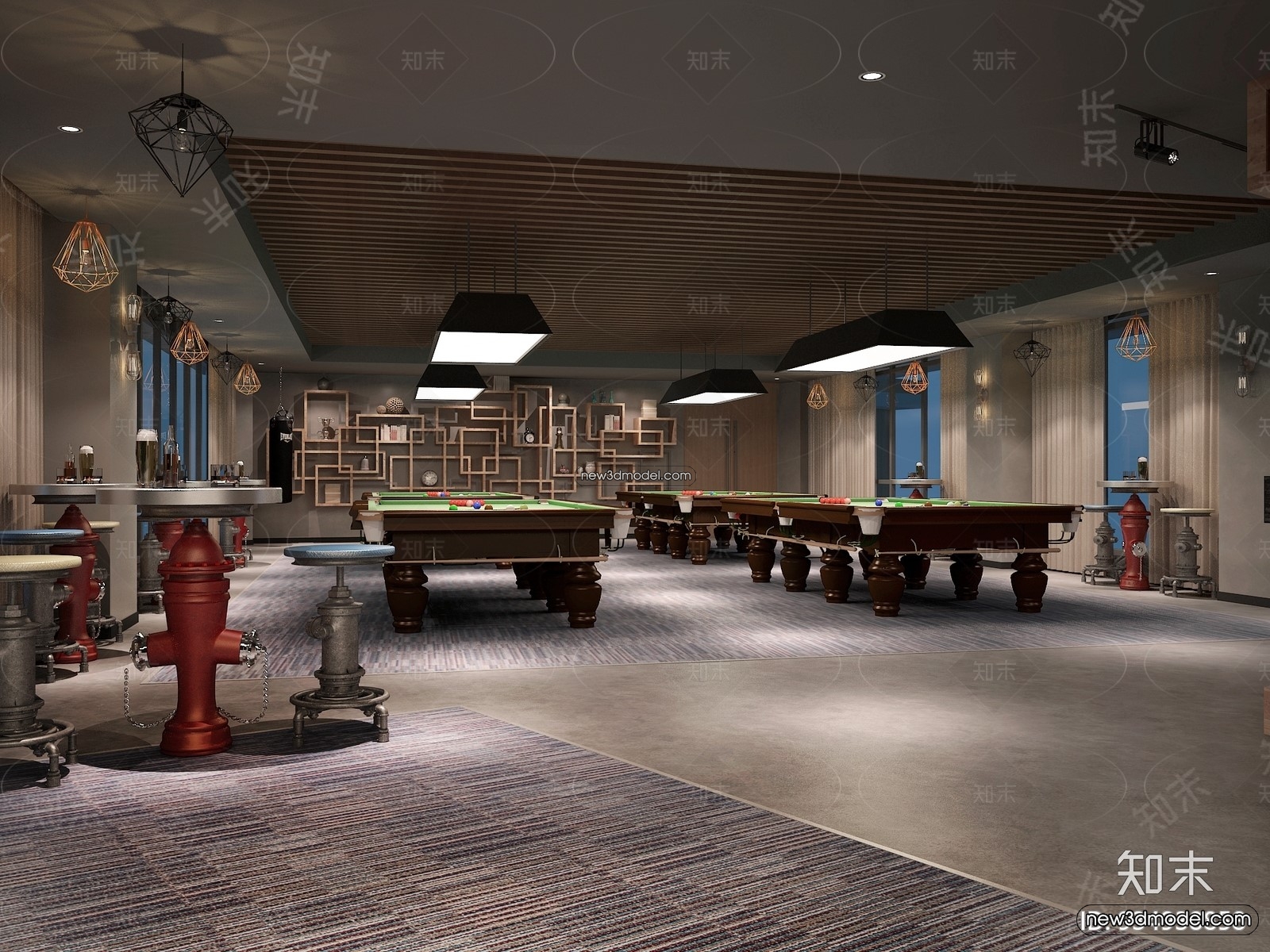 Interior 3D Models of Billiard – 3D Blocks – 081 – VRAY - thumbnail 3