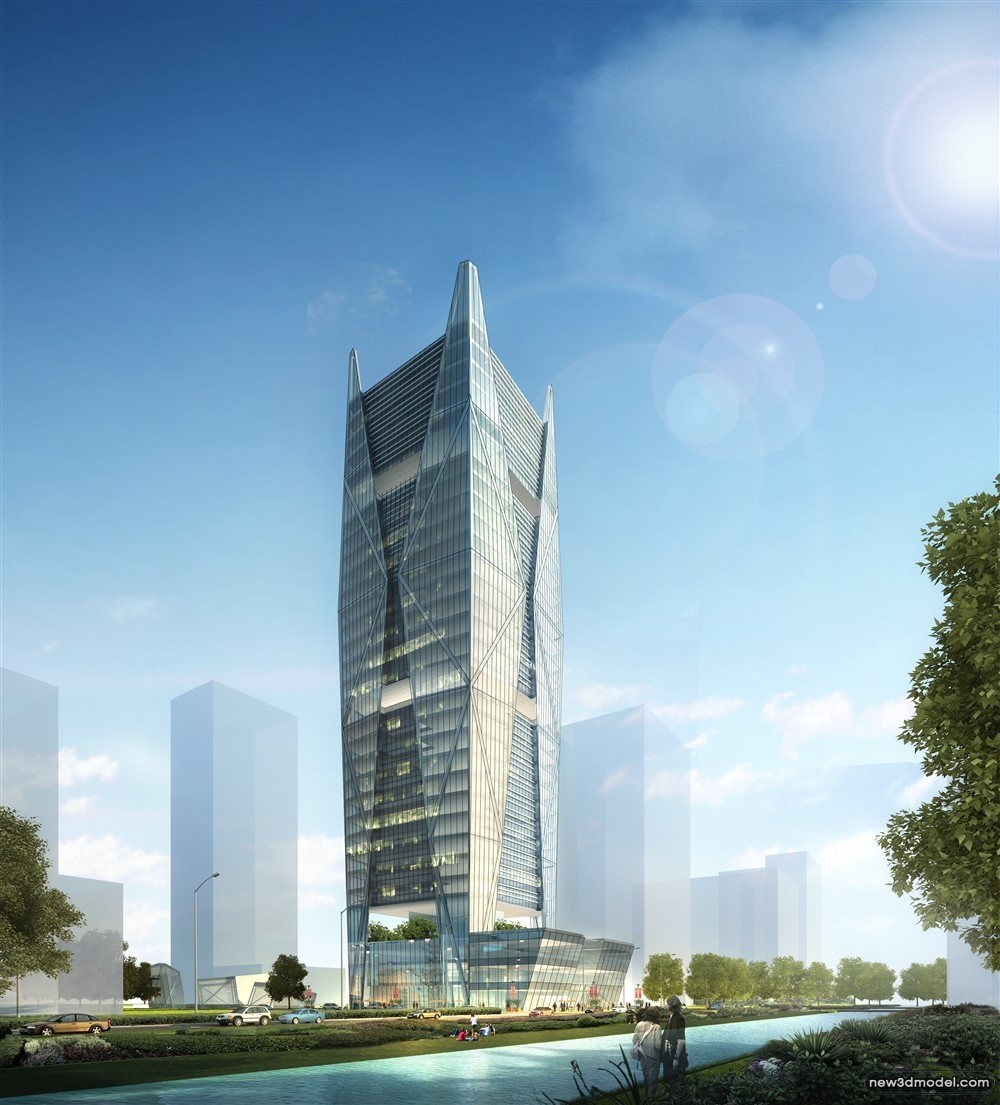 3D Models of Commercial Building – Exterior 3D Scenes – 1061 – VRAY - thumbnail 4
