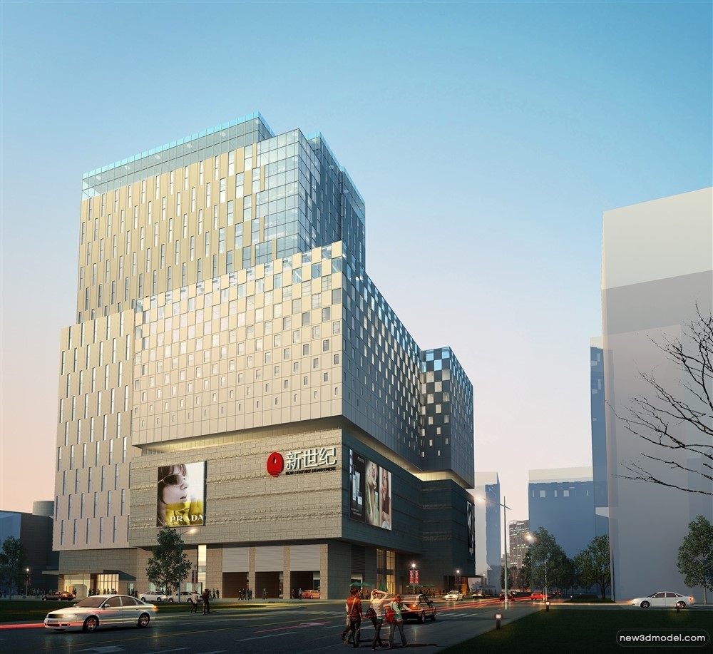 3D Models of Commercial Building – Exterior 3D Scenes – 342 – VRAY - thumbnail 3