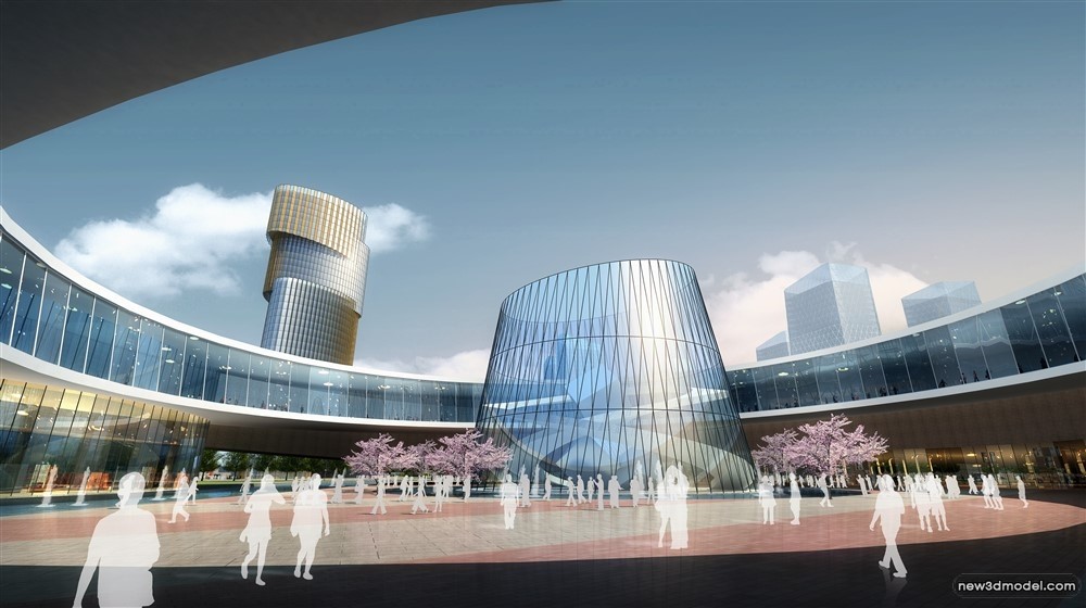 3D Models of Commercial Building – Exterior 3D Scenes – 343 – VRAY - thumbnail 3