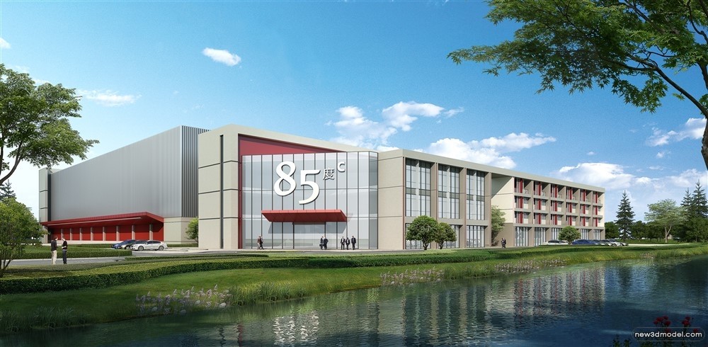 3D Models of Commercial Building – Exterior 3D Scenes – 605 – VRAY - thumbnail 3