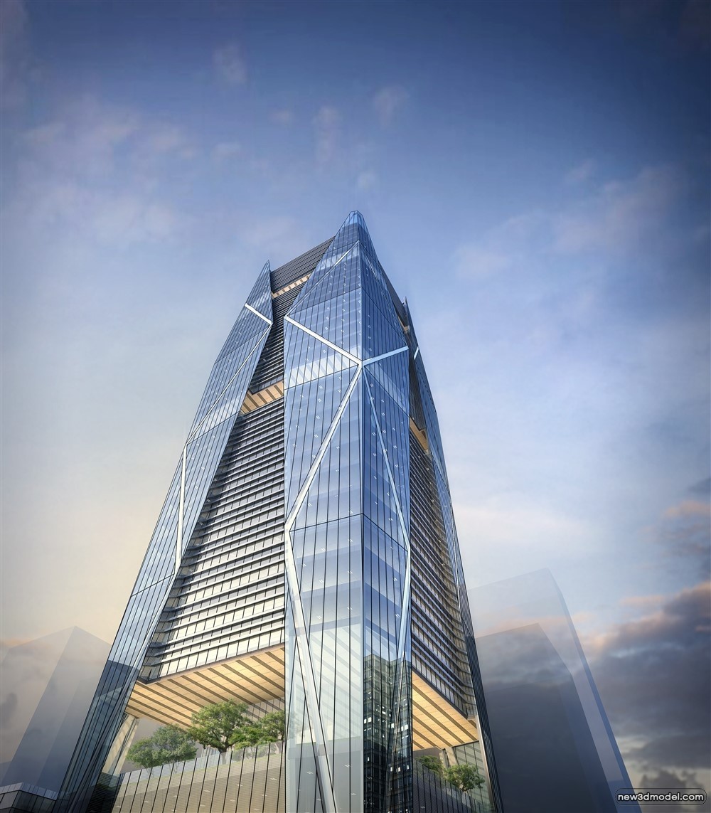 3D Models of Commercial Building – Exterior 3D Scenes – 1061 – VRAY - thumbnail 3