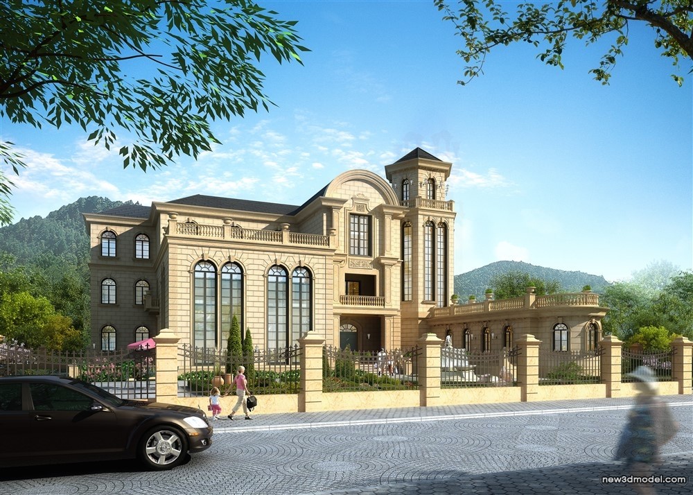 3D Models of Commercial Building – Exterior 3D Scenes – 1062 – VRAY - thumbnail 2