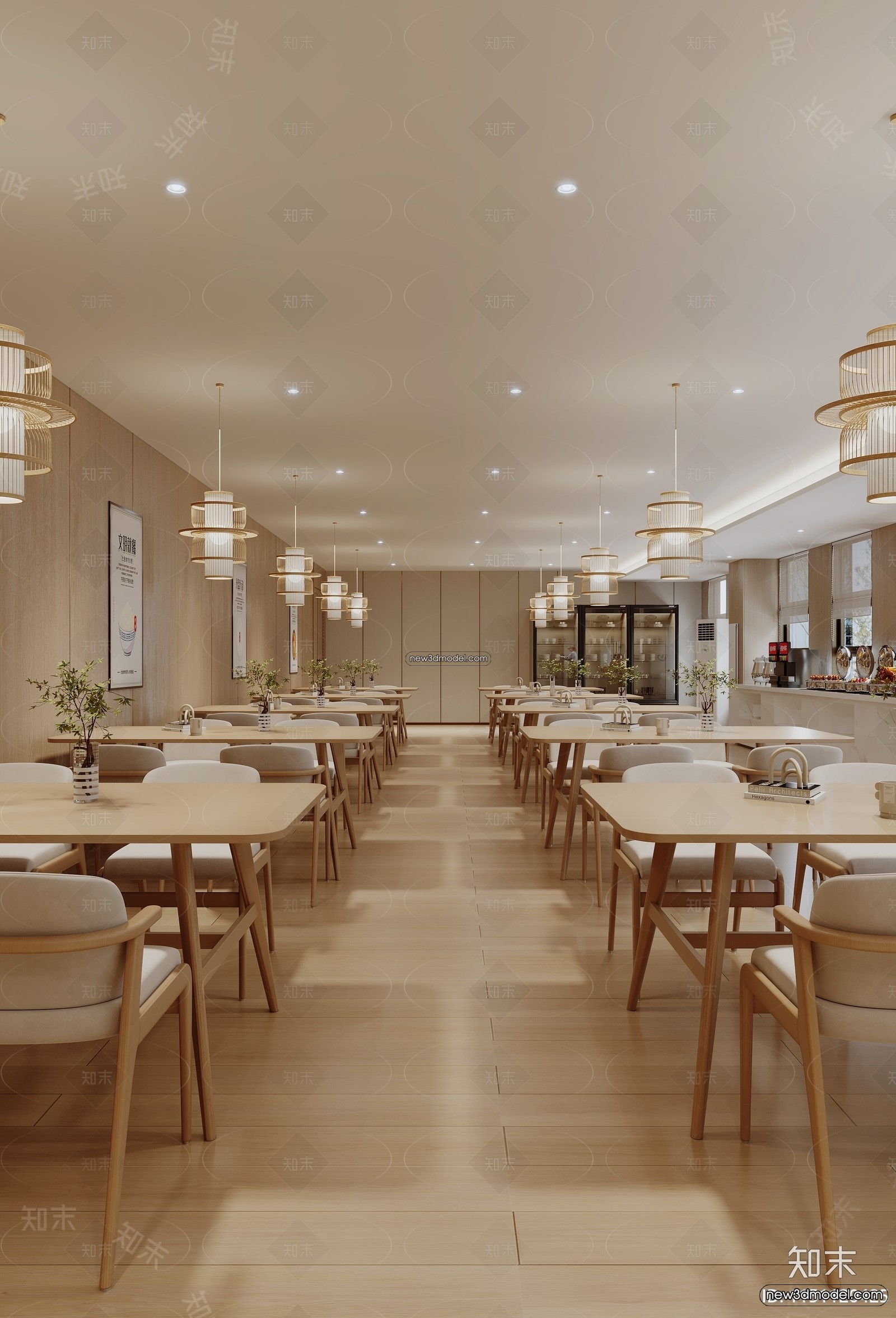 Buffet Restaurant of Hotels 3D Scenes – 3D Blocks – 058 – CORONA - thumbnail 4