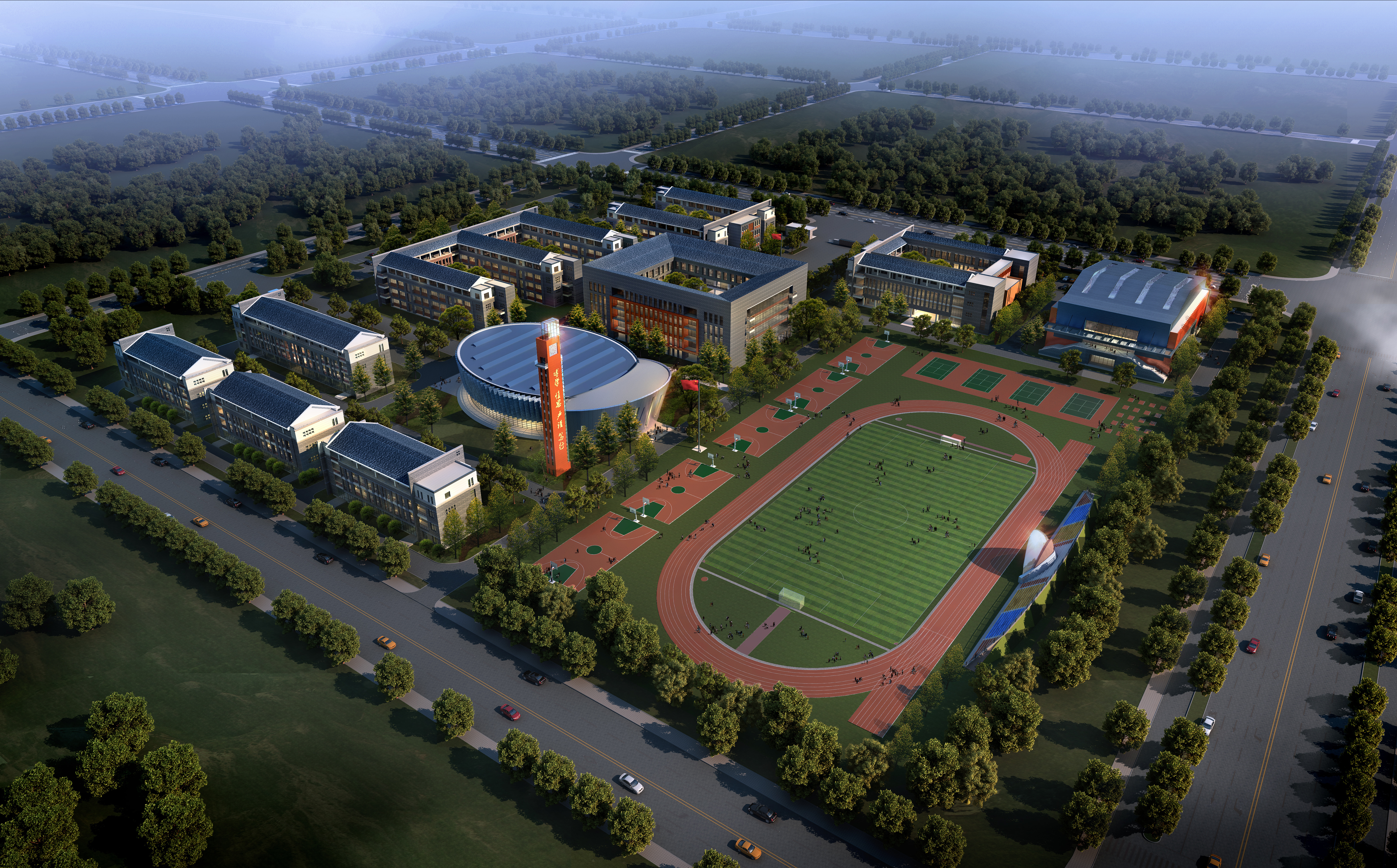 Exterior 3D Models of Shool – 3D Scenes – 042 – VRAY - thumbnail 2