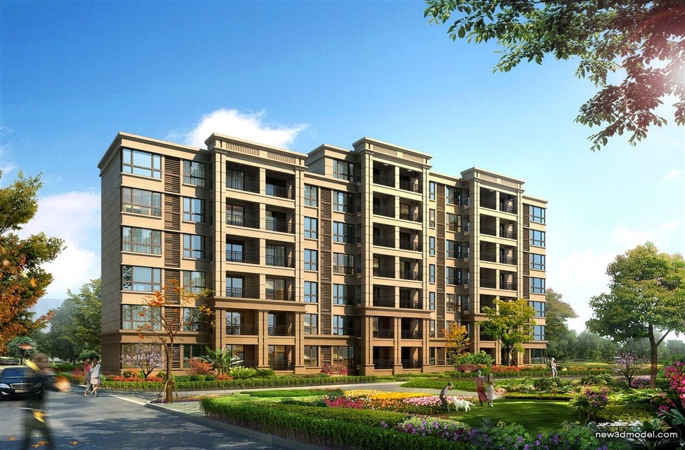 3D Models of Commercial Building – Exterior 3D Scenes – 604 – VRAY - thumbnail 2