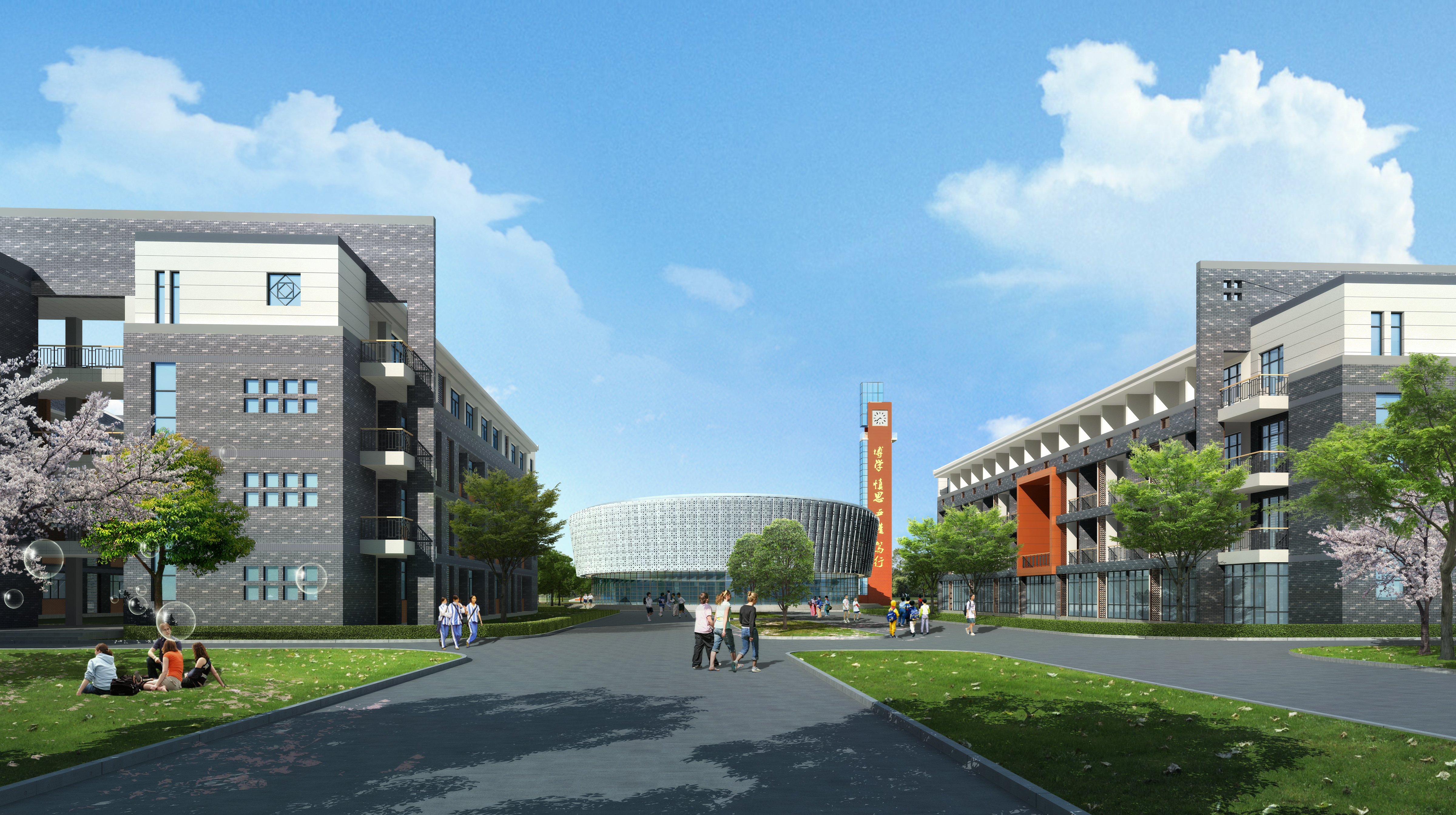 Exterior 3D Models of Shool – 3D Scenes – 042 – VRAY - thumbnail 4
