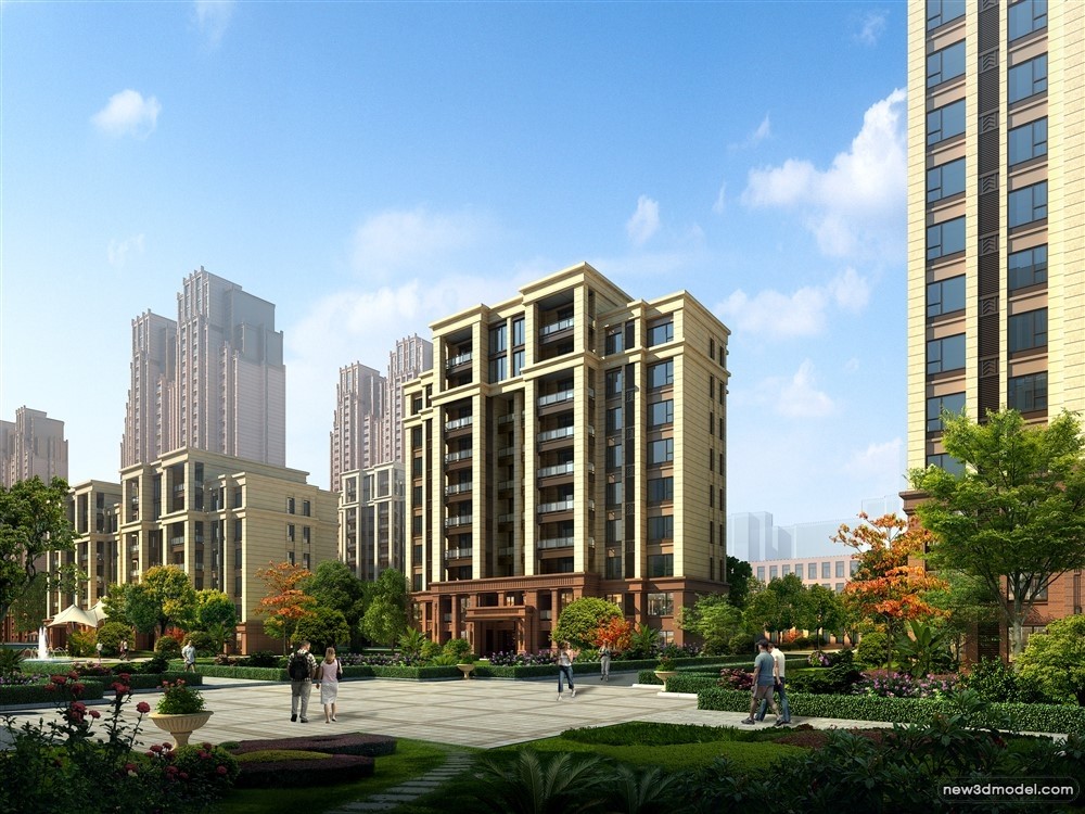 3D Models of Commercial Building – Exterior 3D Scenes – 350 – VRAY - thumbnail 5