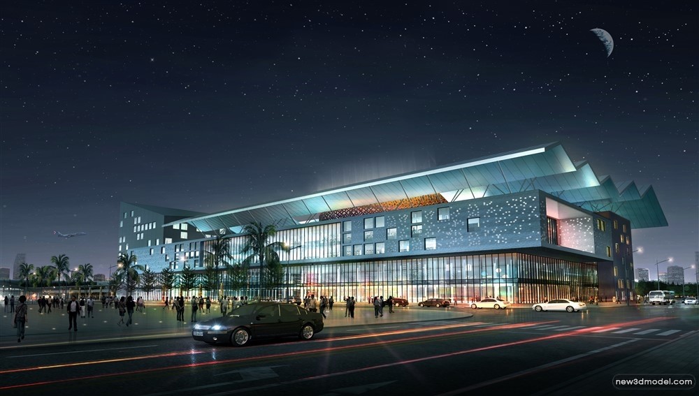 3D Models of Commercial Building – Exterior 3D Scenes – 347 – VRAY - thumbnail 2